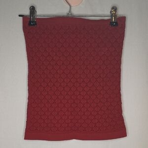 Chic Red Tube Top With Built In Bra